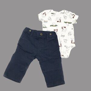 6 Month boy's pants and shirt bundle